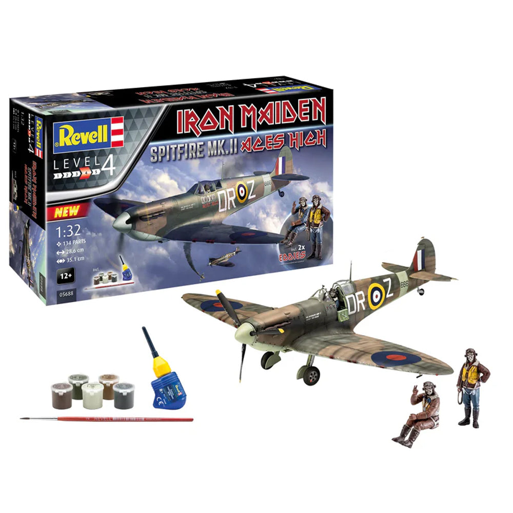 Revell Spitfire Mk.II Aces High Iron Maiden surenkamo modelio dovanų rinkinys, 1:32