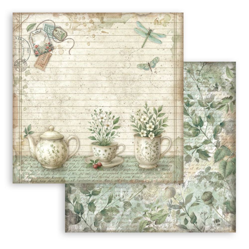 Stamperia Double-Sided Scrapbooking Paper Set - Herbarium Silvae, 10 units