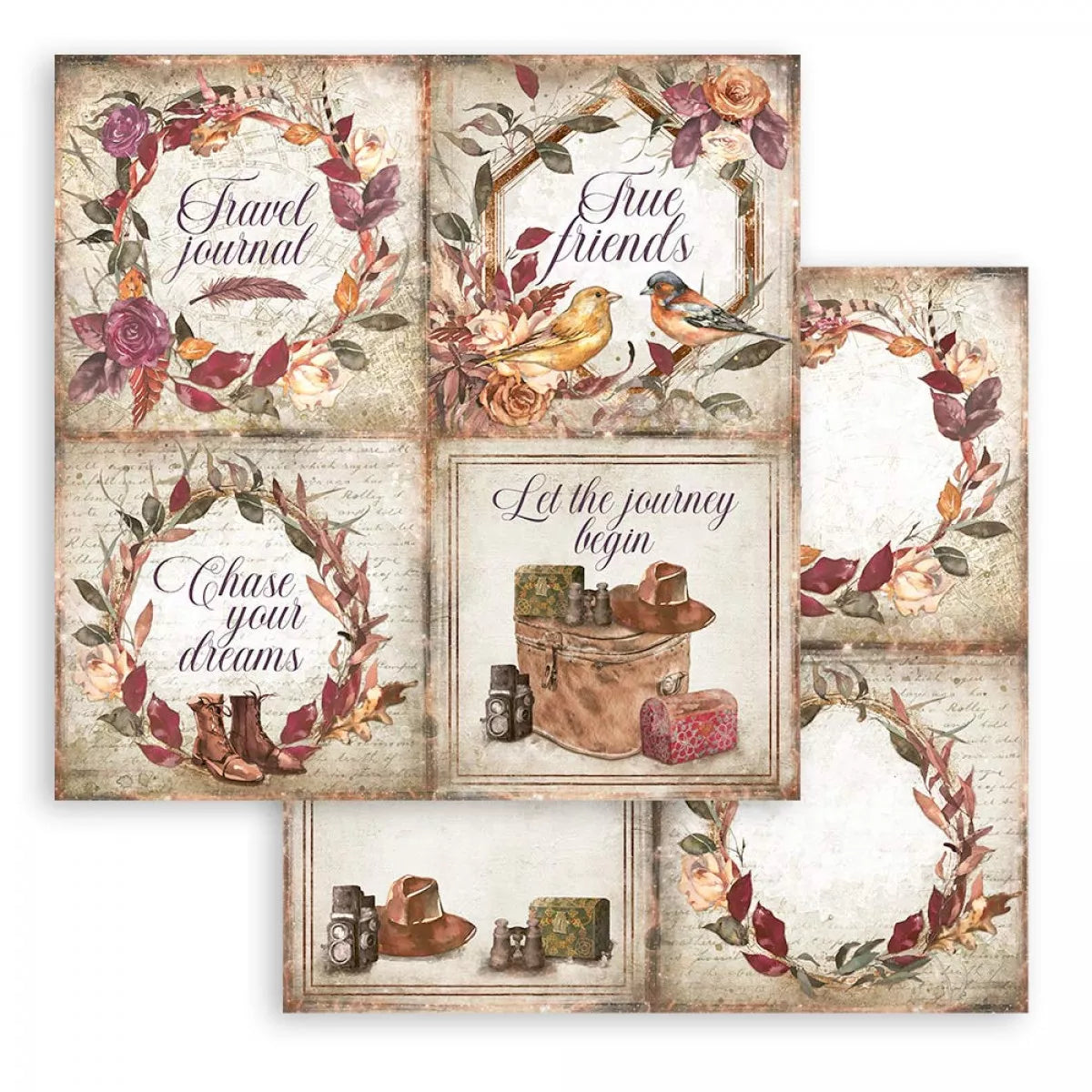 Stamperia Double-Sided Scrapbooking Paper Set - Our Way, 10 units