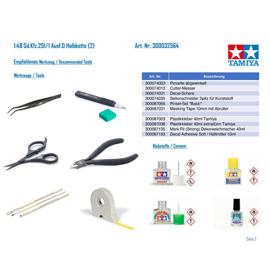 Tamiya 1:48 Sd.Kfz. 251/1 Ausf.D Halftrack surenkamas modelis, 1:48