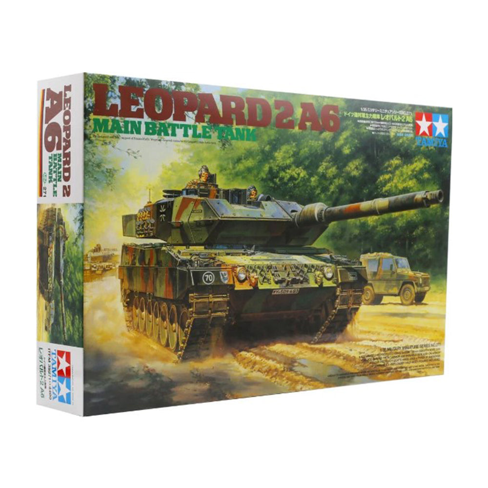 Tamiya Leopard 2 A6 pagrindinio kovinio tanko surenkamas modelis, 1:35