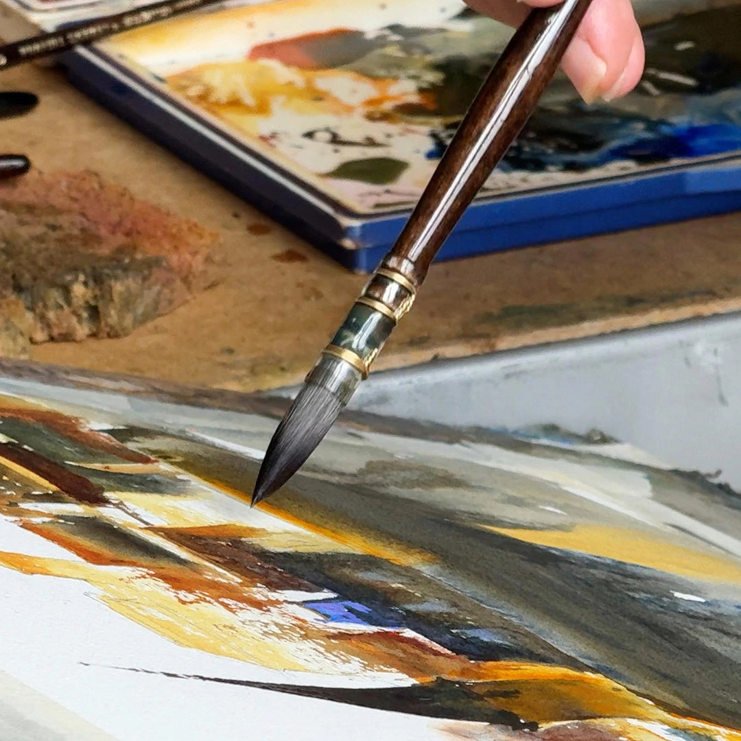 Da Vinci Prafull Sawant akvarelinių teptukų rinkinys, 3 vnt.