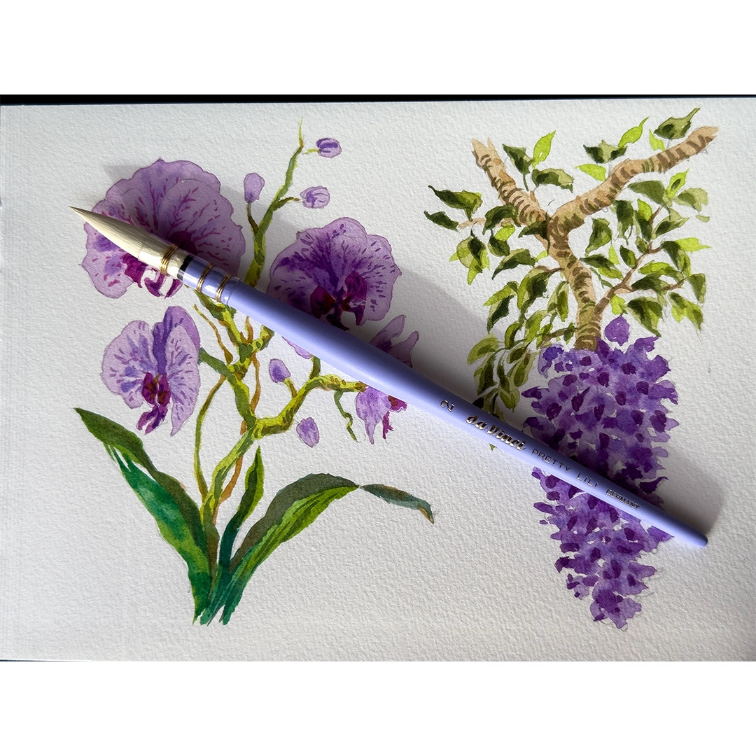 Da Vinci Pretty Lili apvalus akvarelinis teptukas, serija 493