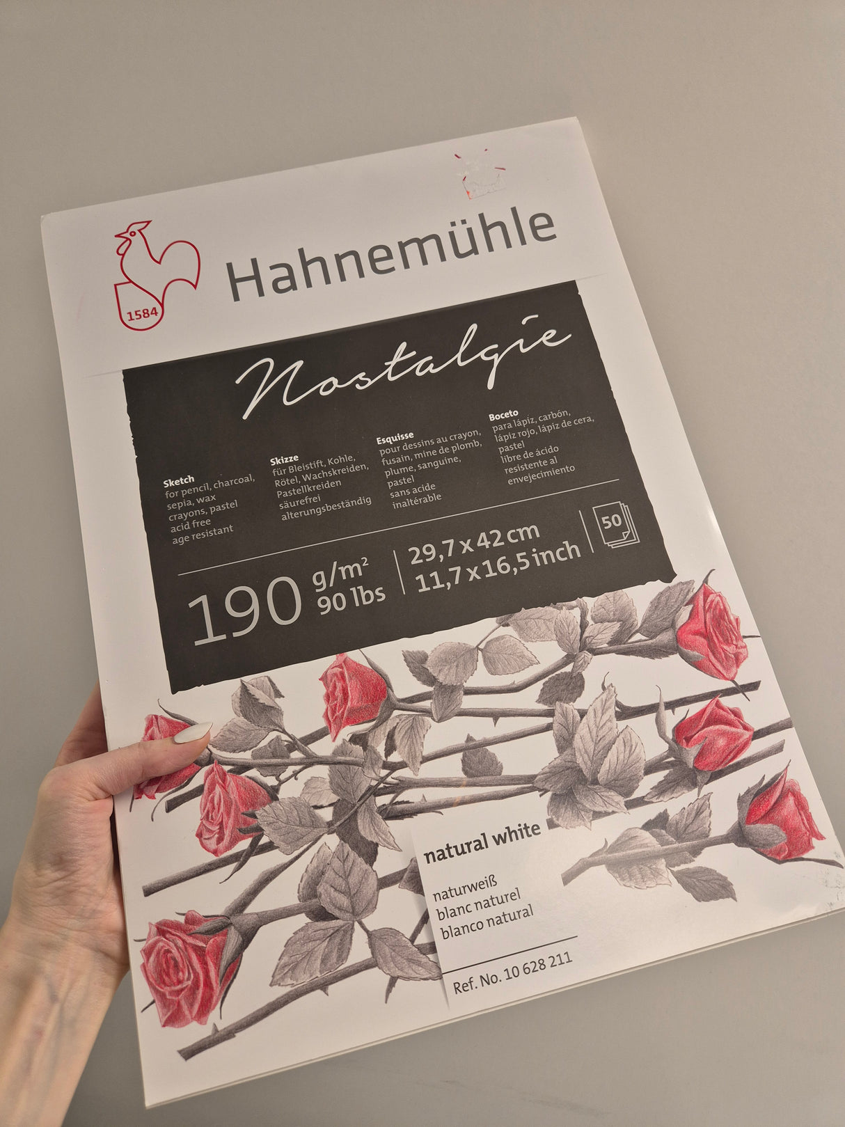 Hahnemuhle Nostalgie piešimo popierius A3 190g/m²