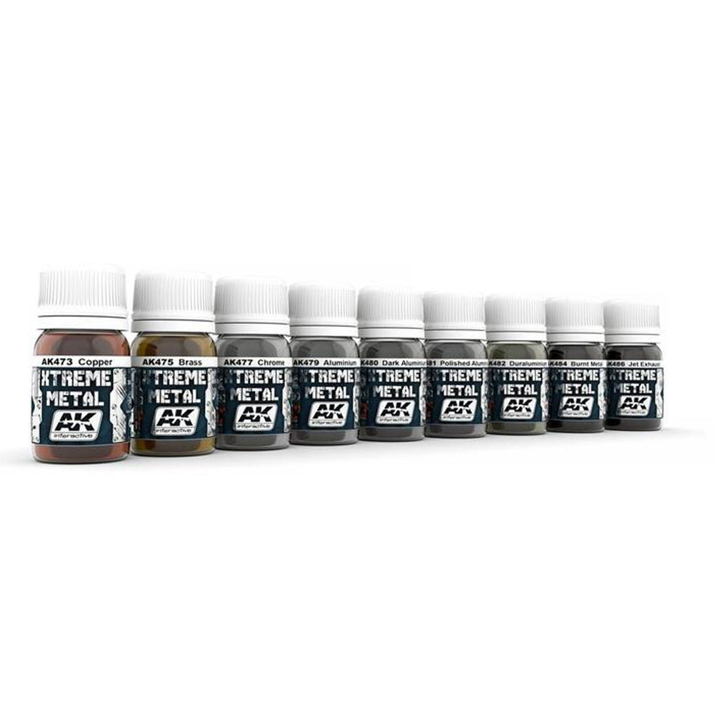 AK Interactive XTREME METAL dažai, 30 ml
