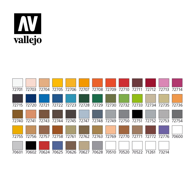 Vallejo Game Air dažų rinkinys, 64x17 ml