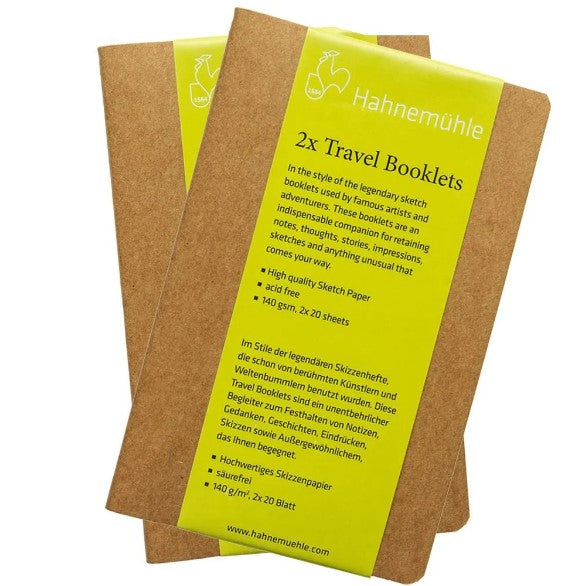 Hahnemühle Travel Booklets, 2 pcs., 40 Pages, 140 gsm