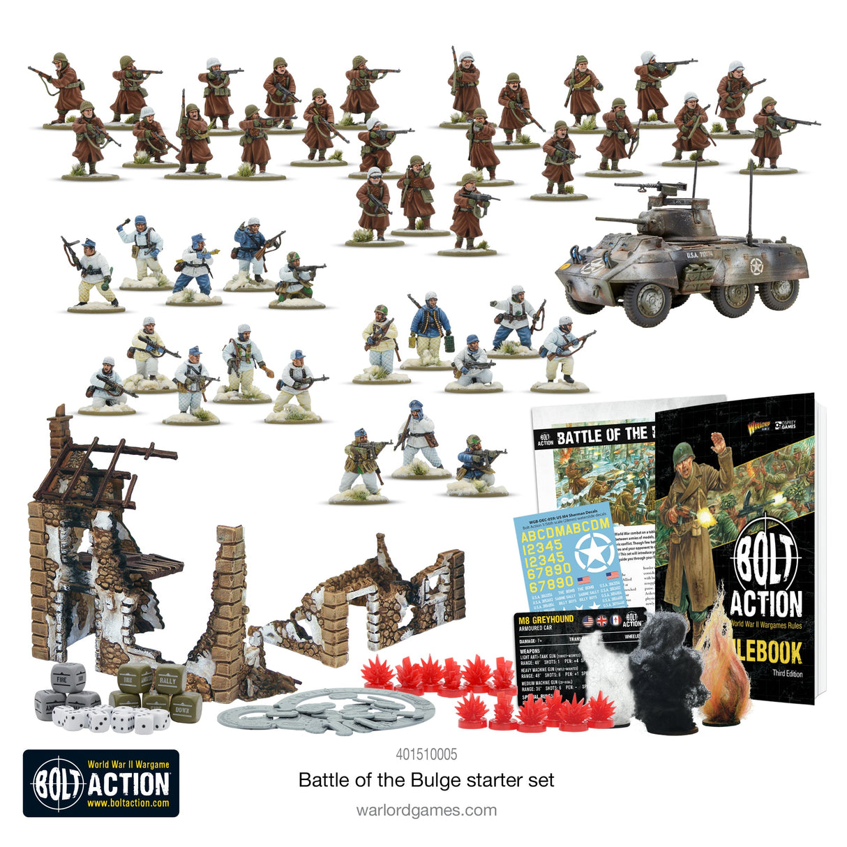 Warlord Games Battle of the Bulge - Bolt Action 3 rinkinys pradedantiesiems