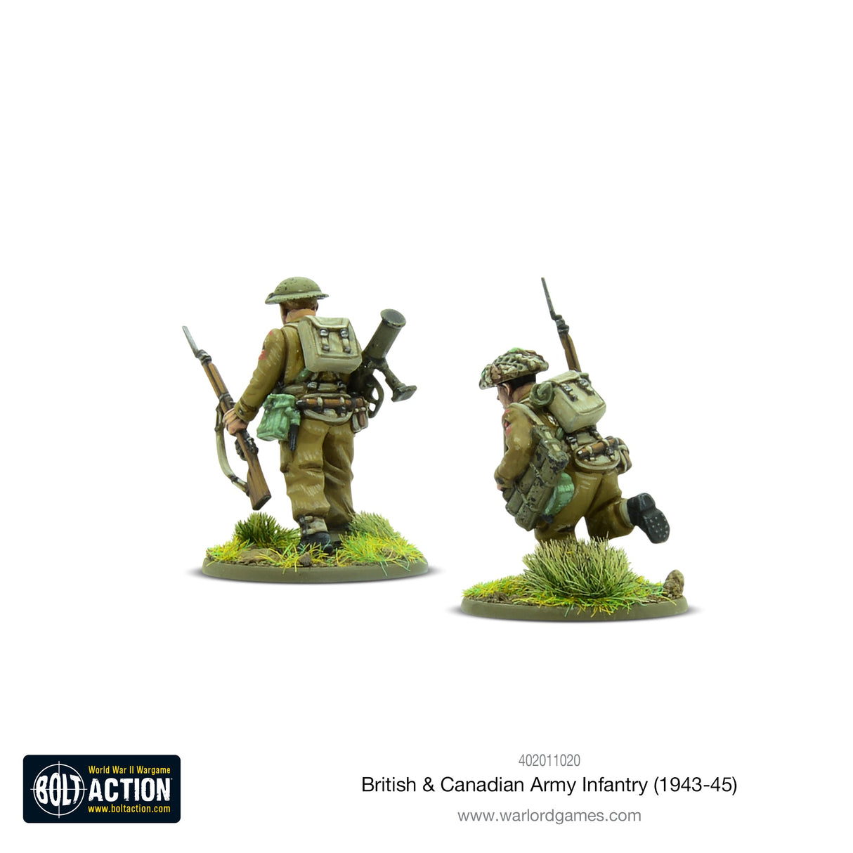 Warlord Games Britų ir Kanados armijos pėstininkų (1943–1945 m.) miniatiūros