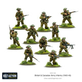 Warlord Games Britų ir Kanados armijos pėstininkų (1943–1945 m.) miniatiūros