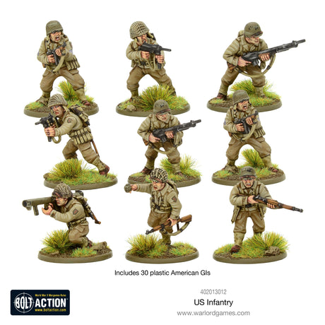 Warlord Games JAV pėstininkų būrys – Antrojo pasaulinio karo amerikiečių kareivių miniatiūros