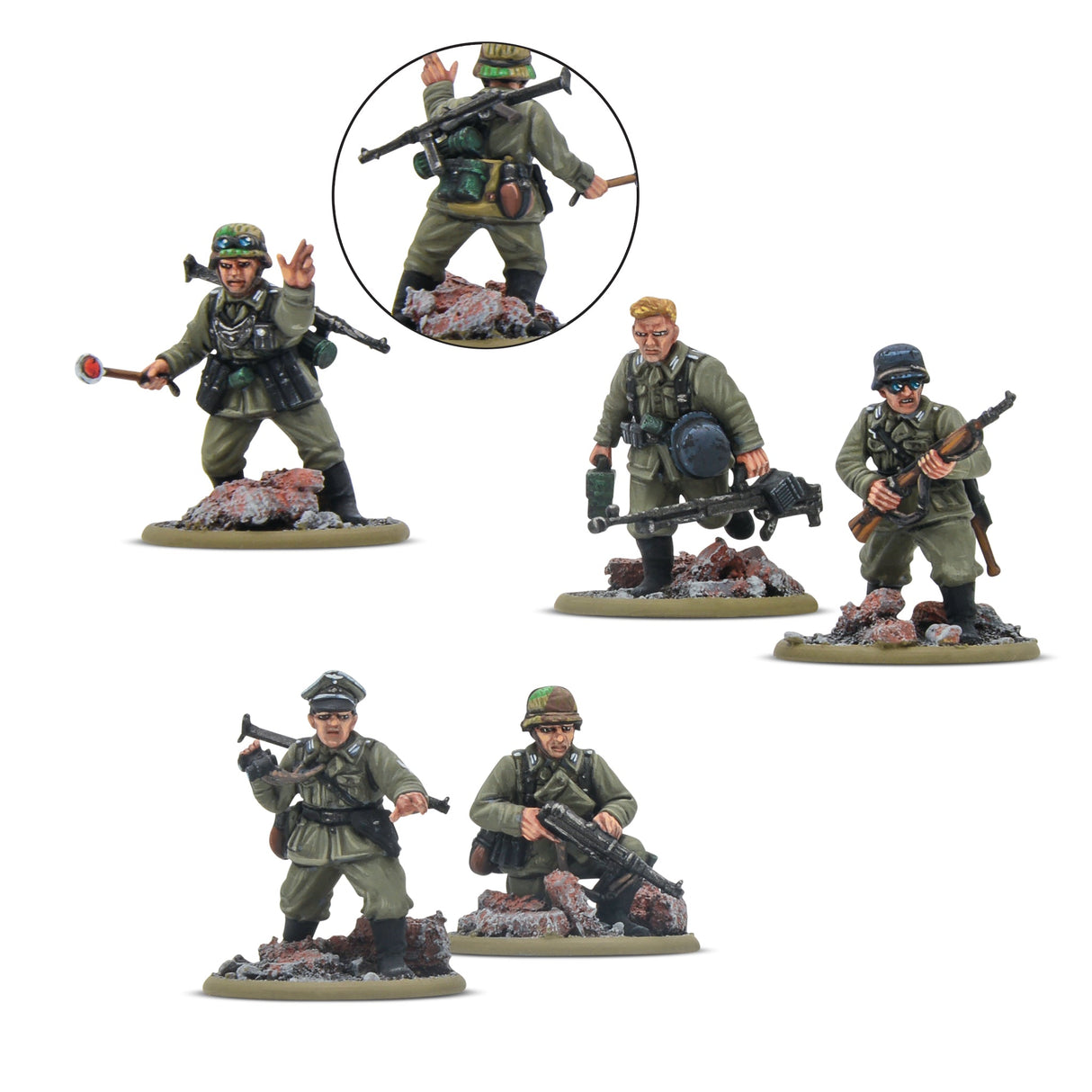 Warlord Games vokiečių veteranų pėstininkų būrio surenkamas modelis