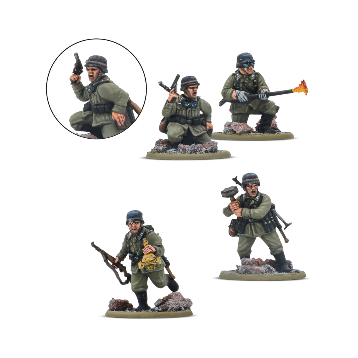 Warlord Games vokiečių veteranų pėstininkų būrio surenkamas modelis