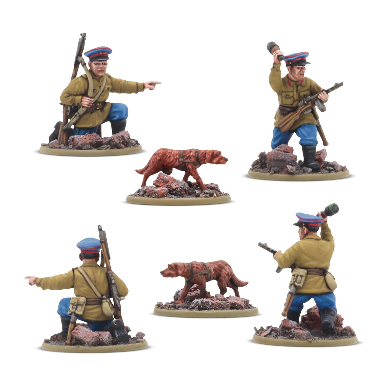Warlord Games Sovietų armijos pėstininkų būrio surenkamas modelis