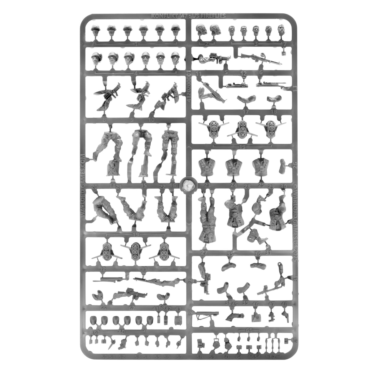 Warlord Games Konflikt'47 Jungtinių Valstijų pradedančiųjų armijos miniatiūros