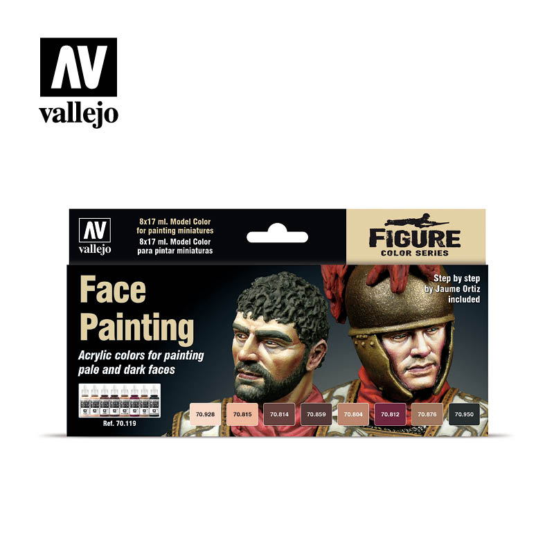 Vallejo Face Painting akrilinių dažų rinkinys, 8x17 ml