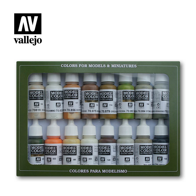 Vallejo Earthtone Colors dažų rinkinys, 16x17 ml