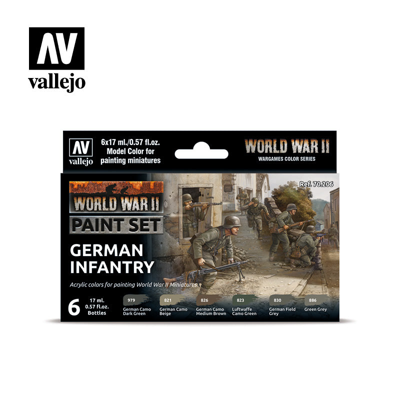 Vallejo WWII German Infantry dažų rinkinys, 6x17 ml