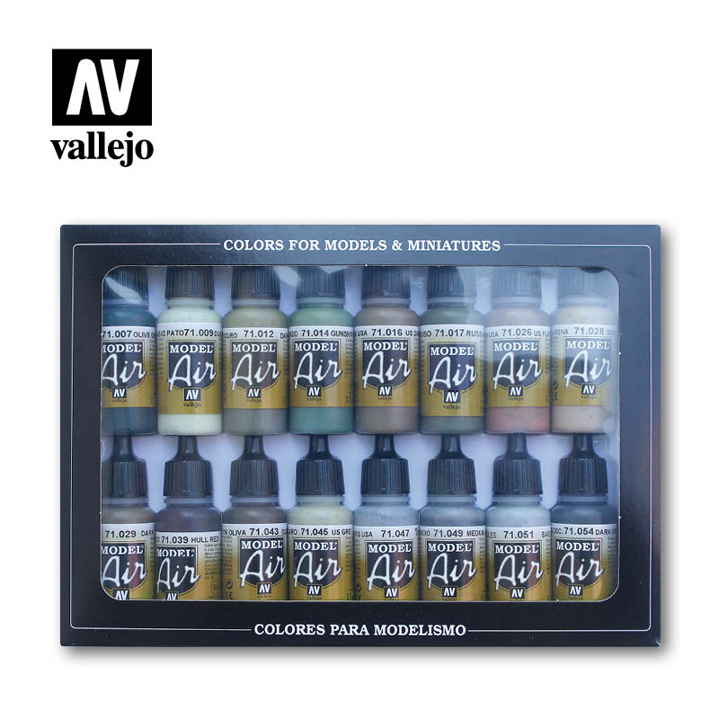 Vallejo Allied Forces WWII Model Air dažų rinkinys, 16x17 ml