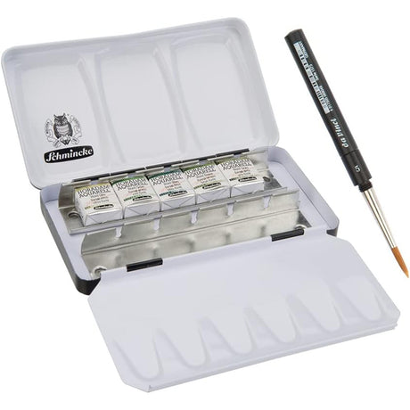 Schmincke Horadam Super Granulation Forest Watercolor Set, 5 Colours, ½ + Brush