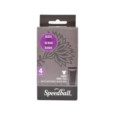 Speedball tekstilės lino spaudos dažų rinkinys, 4x37 ml