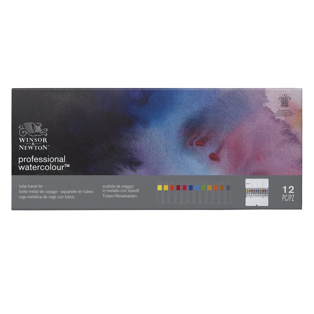 Winsor & Newton Professional akvarelės tūbelėse rinkinys metalinėje dėžutėje, 12x5 ml