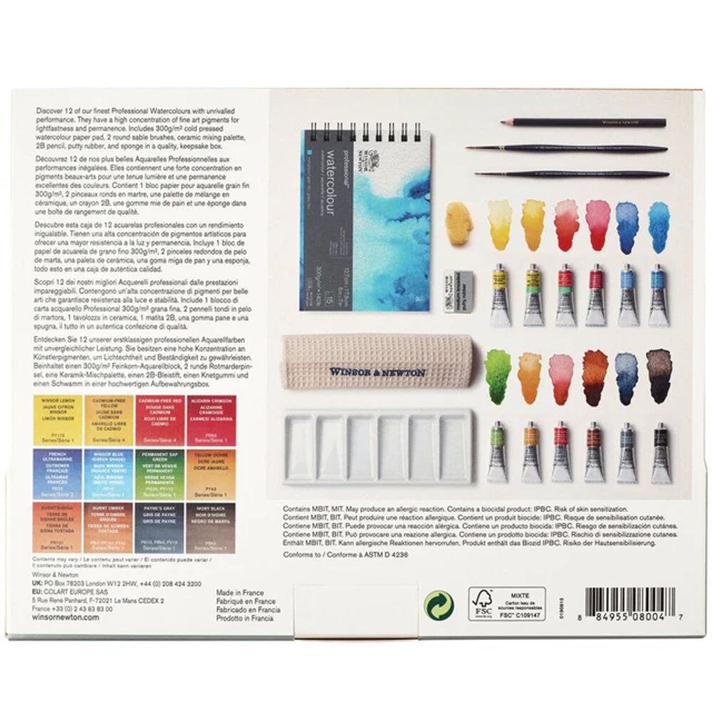 Winsor & Newton Professional Watercolour Introduction Travel Case Set