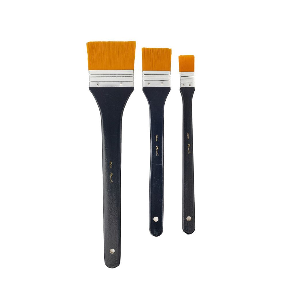 Phoenix Brush Set, Long Handle, 3 pcs.
