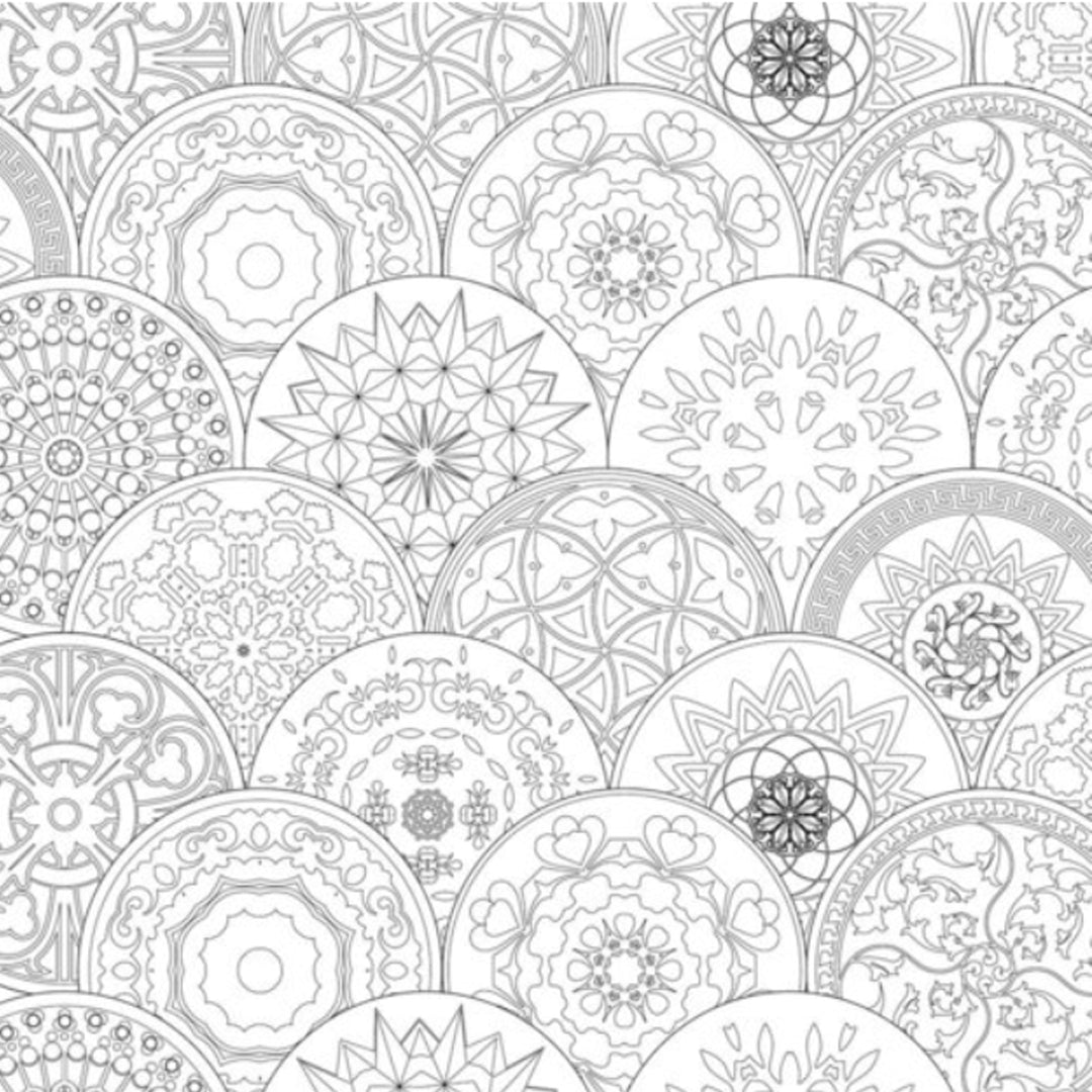 Phoenix spalvinimo lentelės Mandala, 25x25 cm