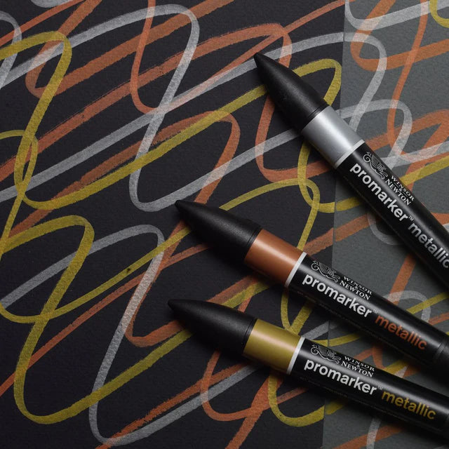 Winsor  Newton Promarker Graphic Marker Metallic Set, 3 pcs.