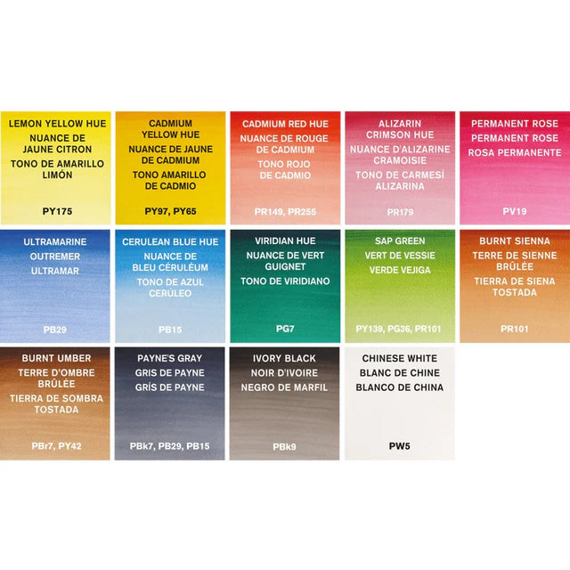 Winsor & Newton Cotman kelioninis akvarelės rinkinys Field, 14 spalvų, Half-Pan