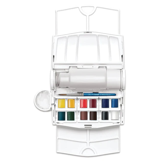 Winsor & Newton Cotman kelioninis akvarelės rinkinys Field Plus, 12 spalvų, Half-Pan