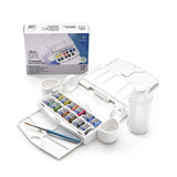 Winsor & Newton Cotman kelioninis akvarelės rinkinys Field Plus, 12 spalvų, Half-Pan
