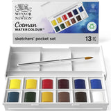Winsor & Newton Cotman kišeninis akvarelės rinkinys Sketchers', 12 spalvų, Half-Pan