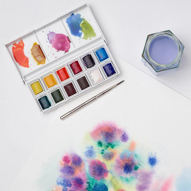Winsor & Newton Cotman kišeninis akvarelės rinkinys Sketchers', 12 spalvų, Half-Pan