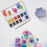 Winsor & Newton Cotman kišeninis akvarelės rinkinys Sketchers', 12 spalvų, Half-Pan