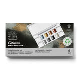 Winsor & Newton Cotman Metallic Watercolour Set, 8 colours, Half-Pan