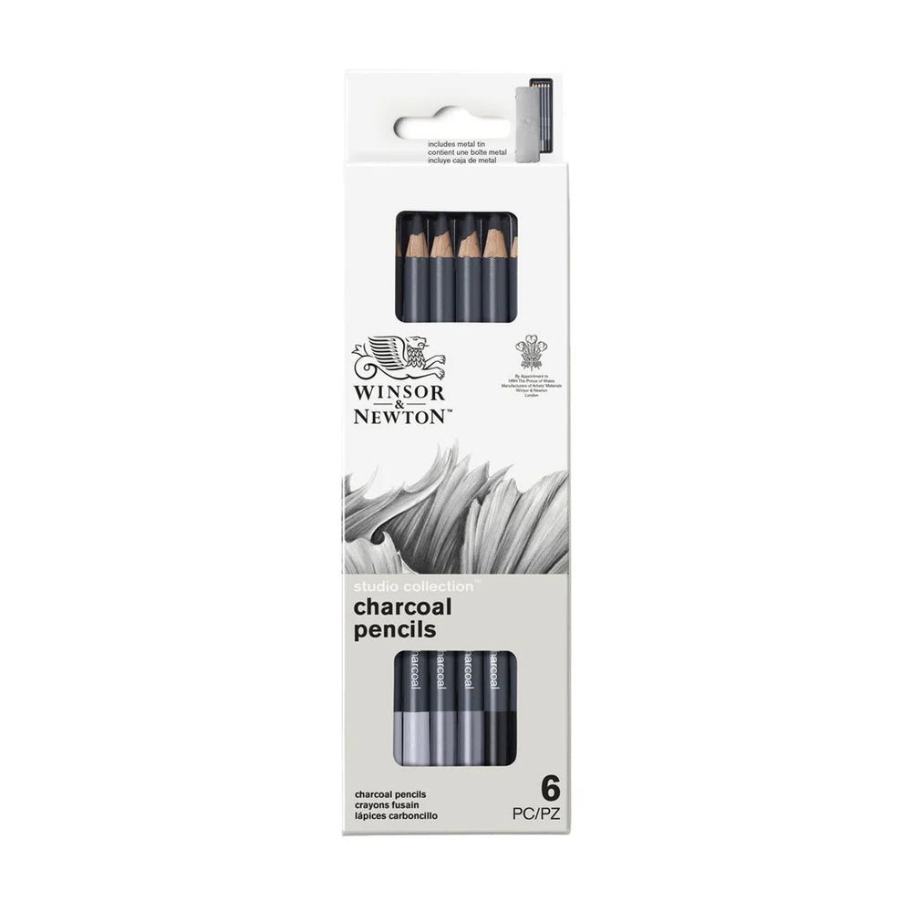 Winsor & Newton Charcoal Pencil Set, 6 pcs.