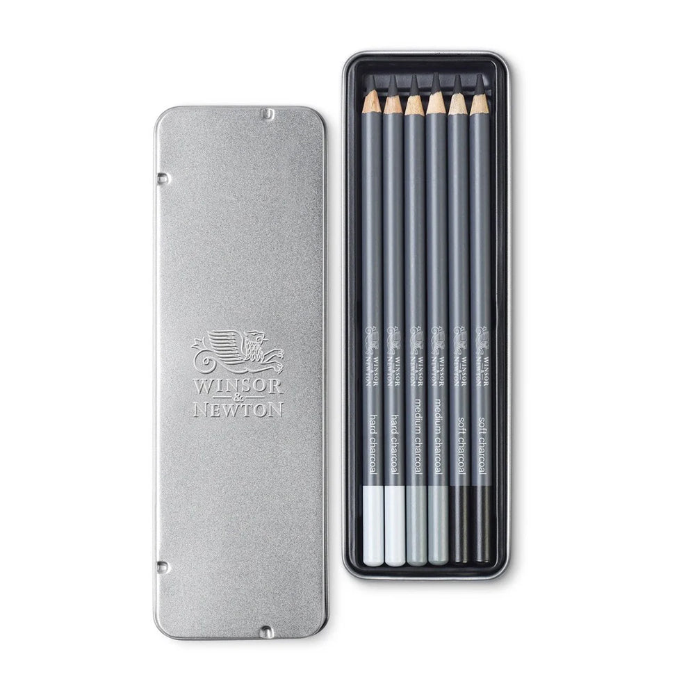 Winsor & Newton Charcoal Pencil Set, 6 pcs.