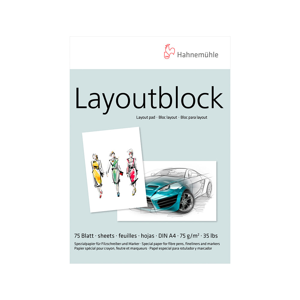 Hahnemühle Layoutblock Drawing Paper for Illustrations, 75 sheets, 75 gsm