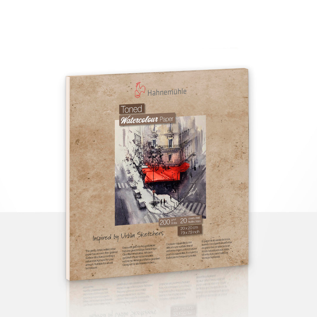Hahnemühle tonuotas smėlio spalvos akvarelinio popieriaus bloknotas, 15 lapų, 300 gsm