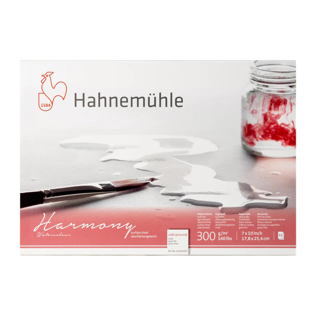 Hahnemühle Harmony Watercolour Paper Block, 12 Sheets, 300 gsm