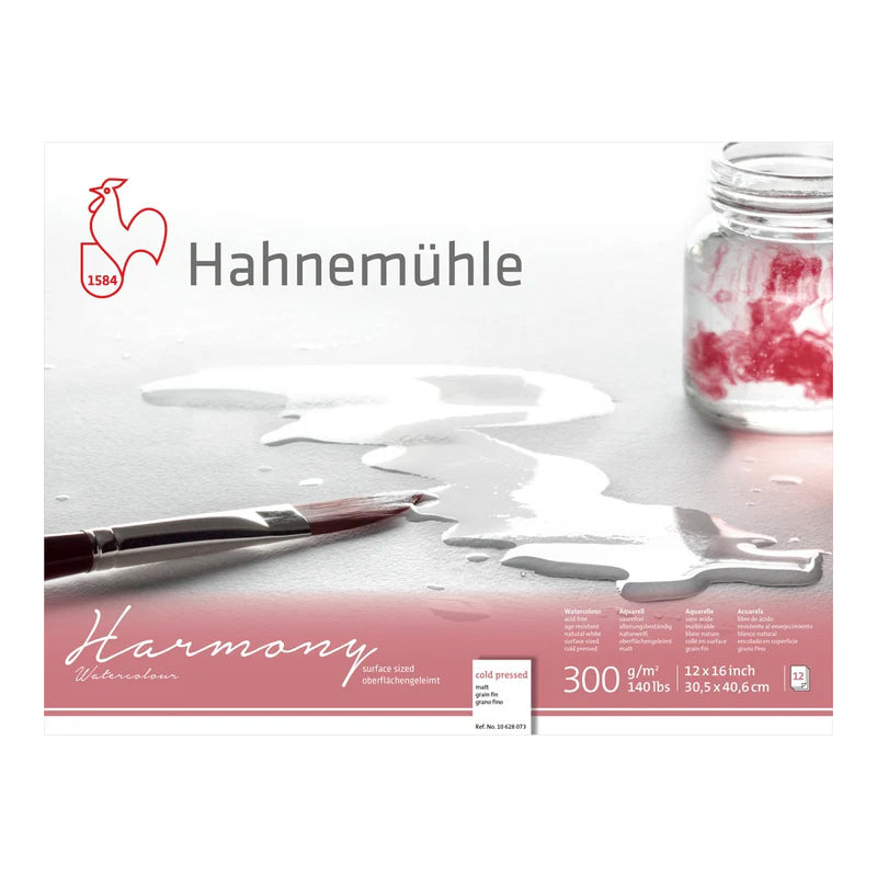 Hahnemühle Harmony akvarelinio popieriaus blokas, 12 lapų, 300 gsm