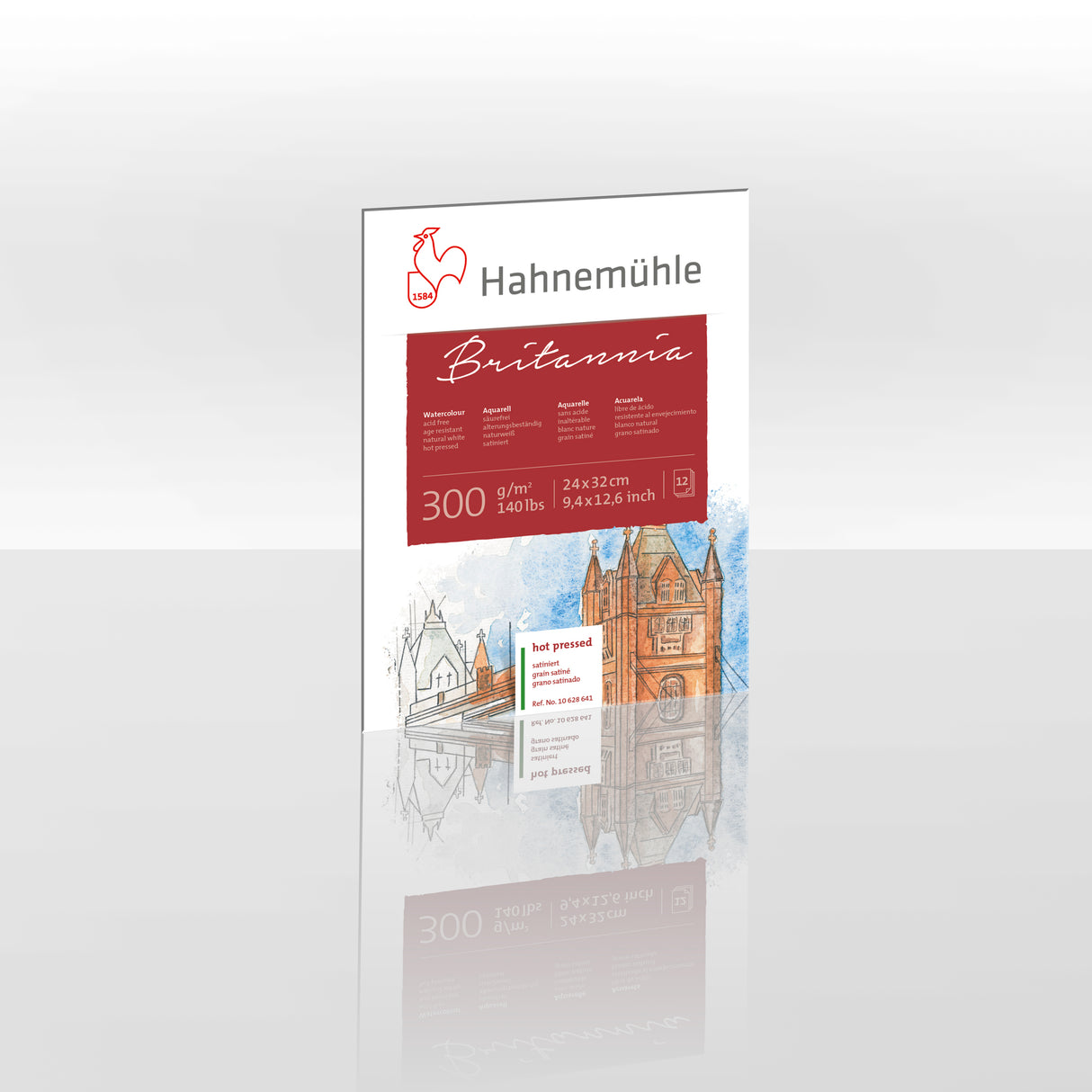 Hahnemühle Britannia Watercolour Paper Block, 12 Sheets, 300 gsm