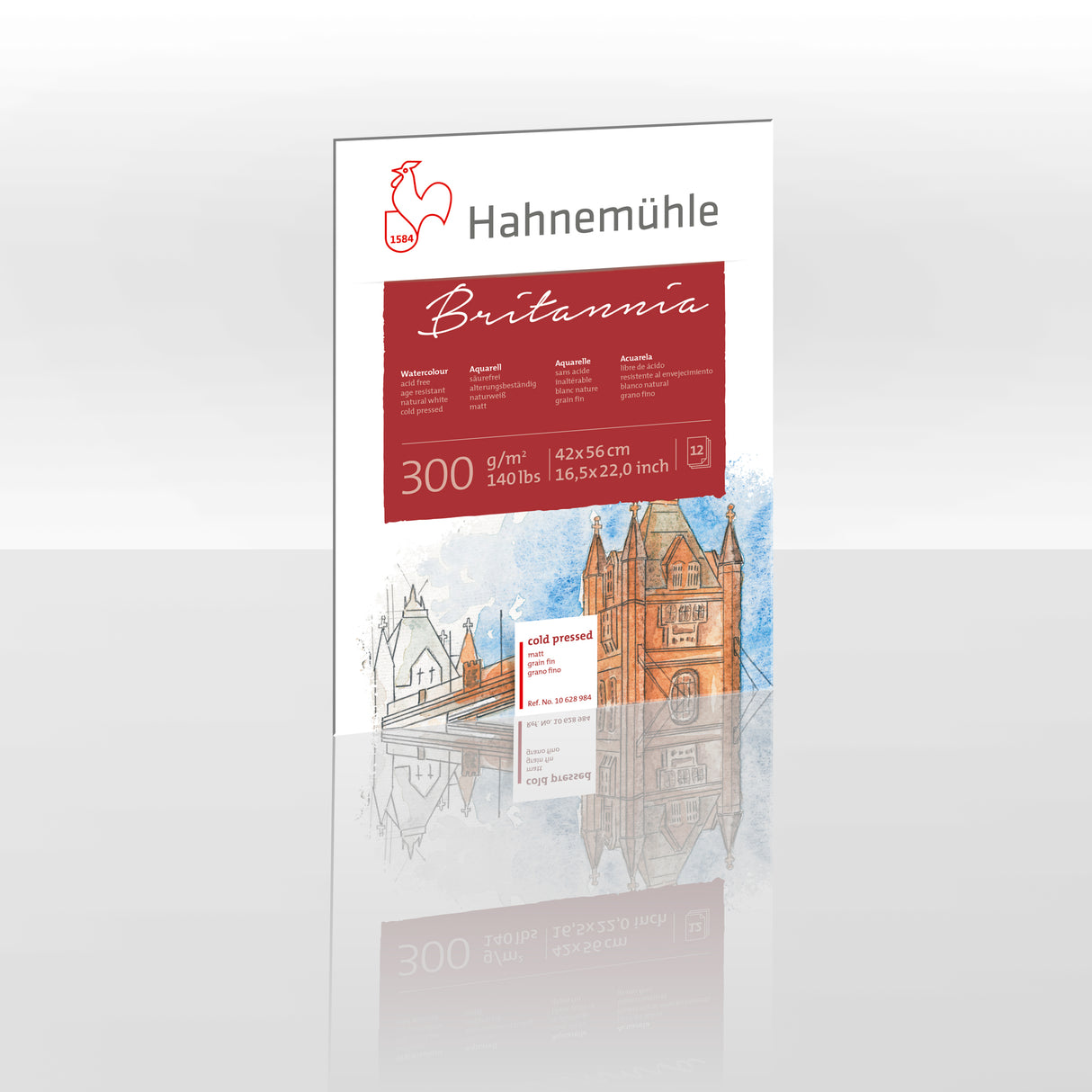 Hahnemühle Britannia Watercolour Paper Block, 12 Sheets, 300 gsm