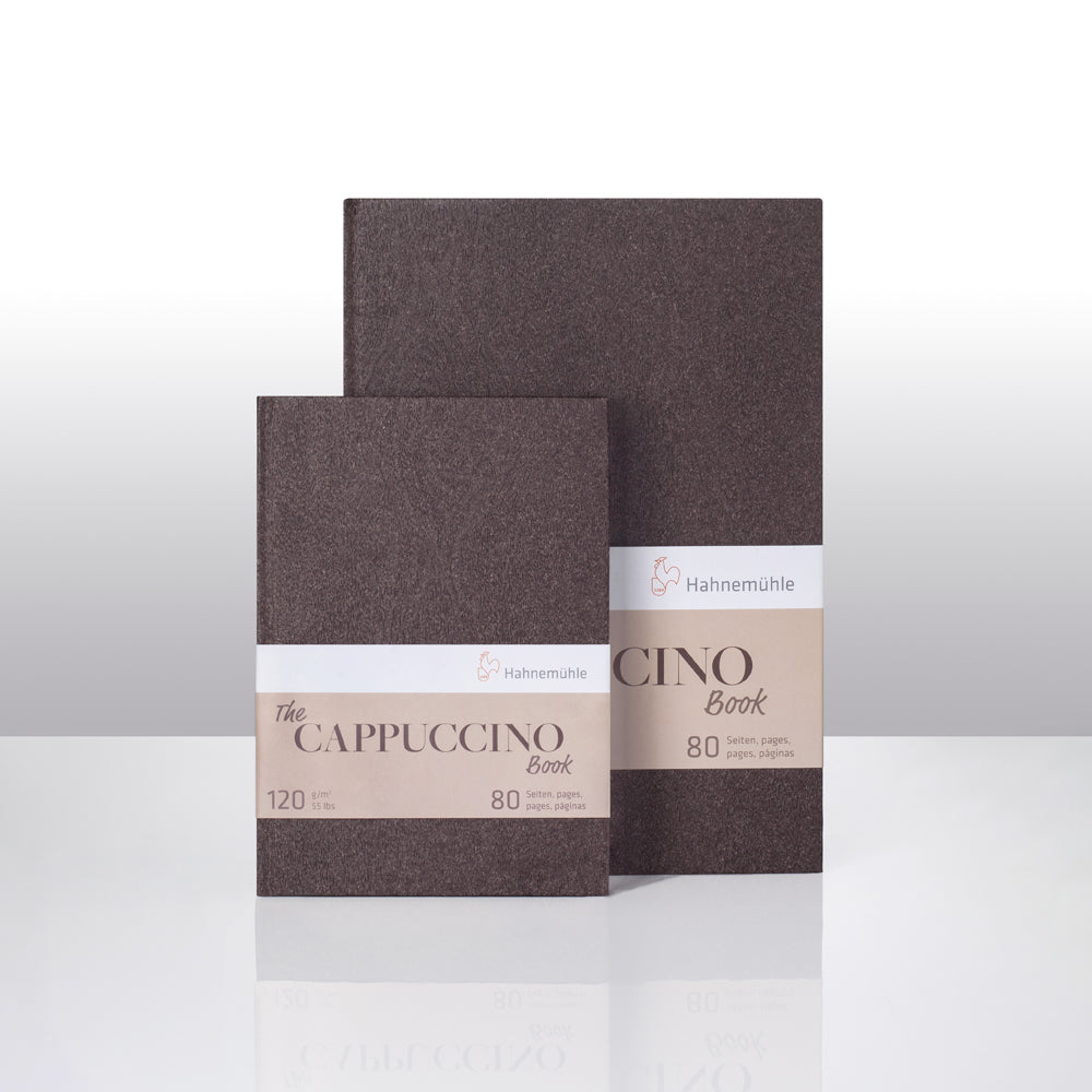 Hahnemühle The Cappuccino Book tonuoto šviesiai rudo popieriaus eskizavimo knygutė, 80 psl., 120 gsm