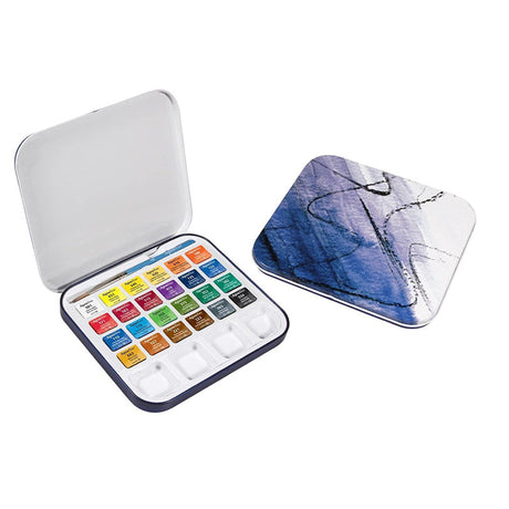 Daler-Rowney Aquafine Watercolour Travel Set, 24 pans