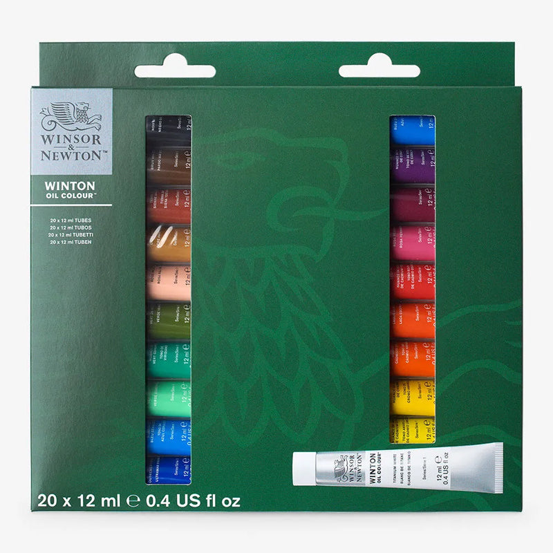 Winsor & Newton Winton Oil Paint Set, 20x12 ml