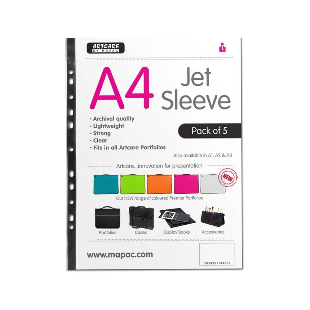 Mapac Jet Sleeves įmautės, 5 vnt.