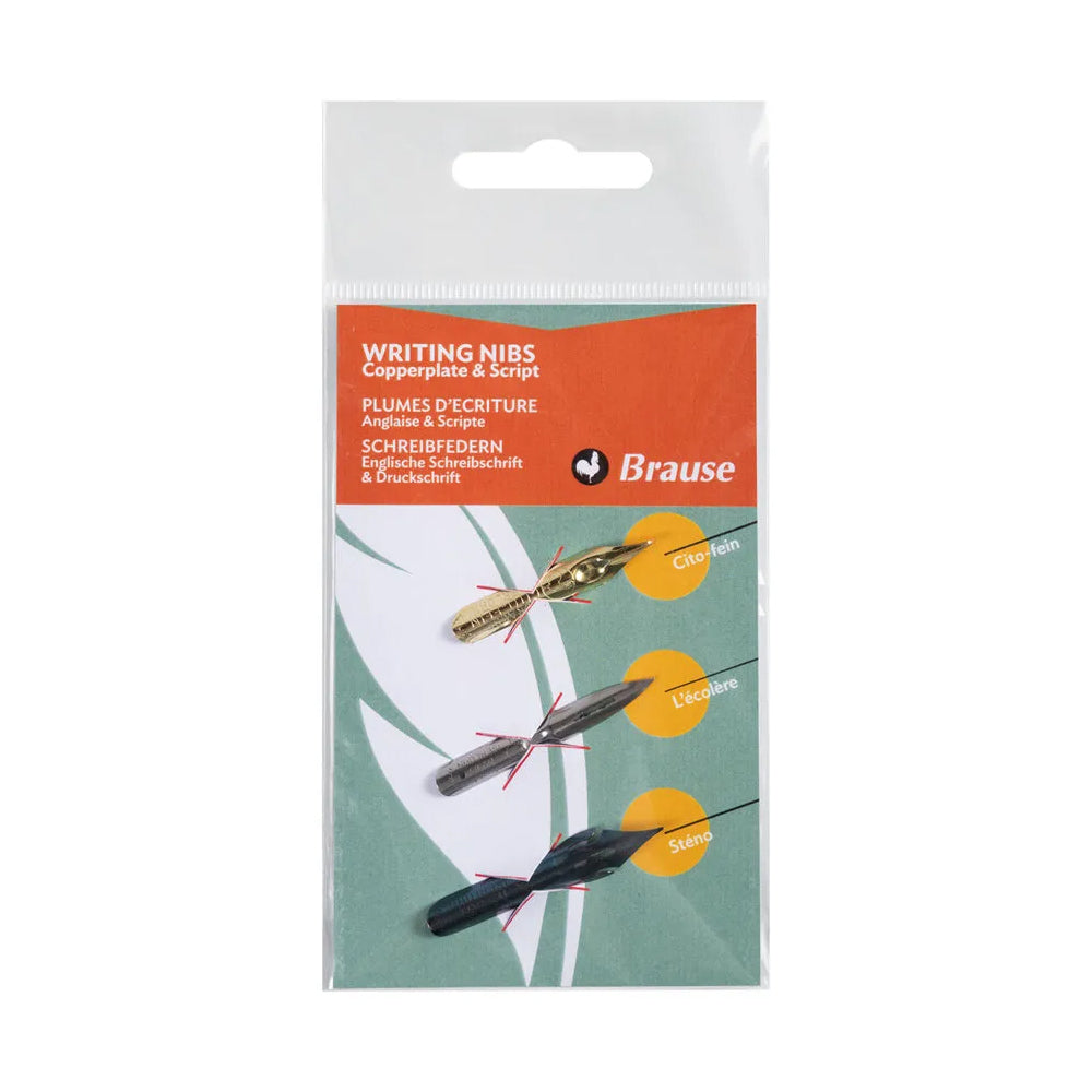 Brause rašymo plunksnos plunksnakočiams, 3 vnt.